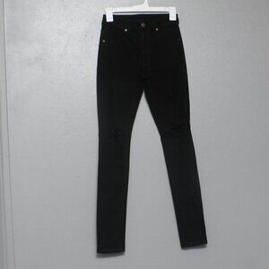 Carmar black distressed knee skinny jeans